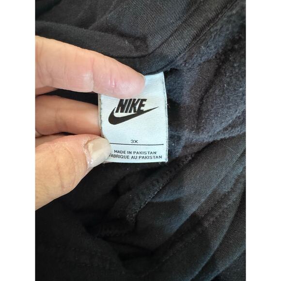 Nike Men’s Club Pullover Hoodie Big & Tall 3X Black Lightweight Fleece - Picture 5 of 8